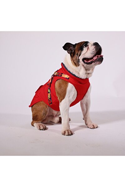 Genel Markalar , Göğüs Tasmalı, Köpek Montu, Köpek Yağmurluğu Kırmızı, Kırmızı Köpek Yağmurluğu