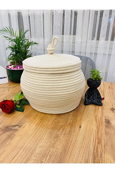 JÜTEX HOME Coș de bucătărie din iută și răchită - Organizator pentru cartofi,...