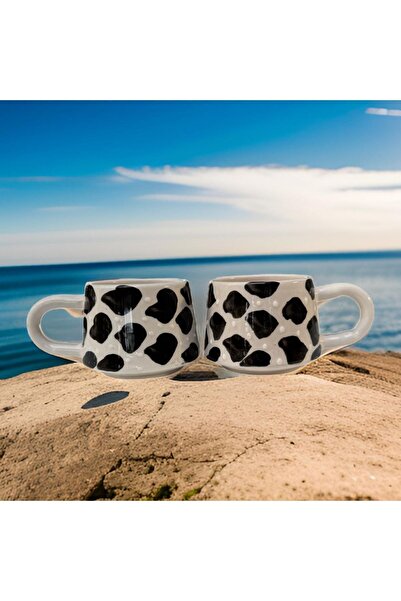 İlbay Çini Takı Dalmaçyalı 2’li Klasik Kupa Bardak