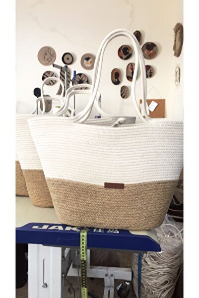 NAYS HOME Geantă de plajă din paie - Geantă de mână și braț