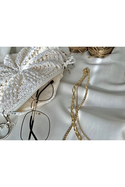 DNA MODA Bohemian Macaron Straw Bag - Hand Knitted and Paper String Bag