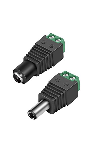 BK Teknoloji Dc Dişi+erkek 5.5x2.1mm Klemensli Güç Konnektörü Seti