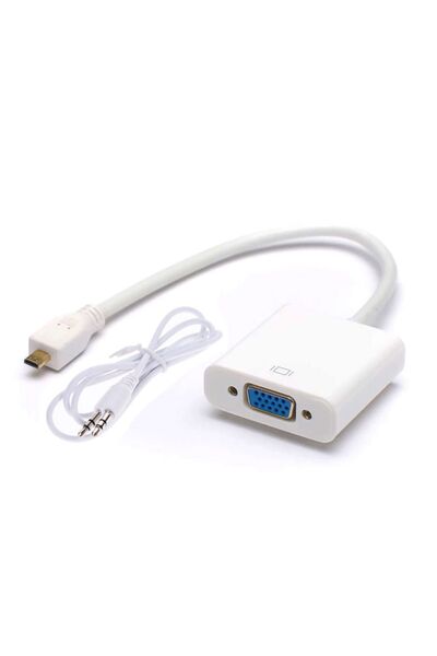 BK Teknoloji Micro HDMI to VGA Ses Destekli Çevirici Adaptör