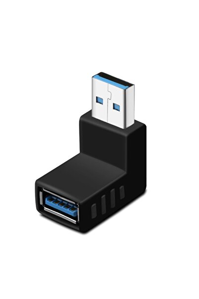 BK Teknoloji USB 3.0 Aşağı Açılı Konnektör Erkek Dişi 90 Derece Uzatma Adaptörü
