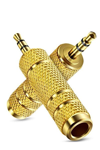 BK Teknoloji Gold Plated 3.5 Mm Erkek - 6.35 Mm Dişi Dönüştürücü Jack Adaptör