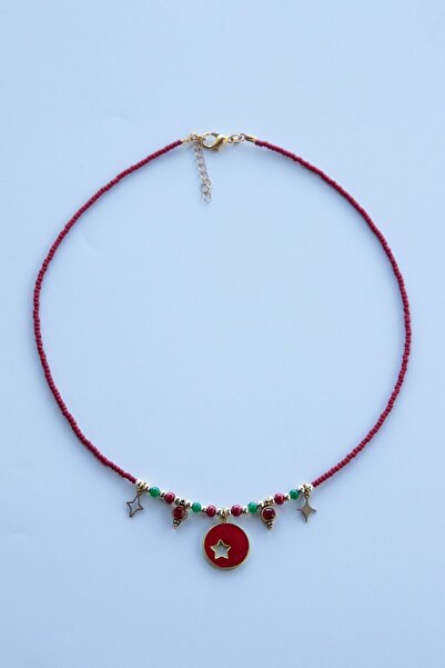 Lila Rosa قلادة عرقية أصلية على شكل نجمة