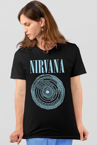ROCKANDROLL Krug Krug Nirvana Crna Ženska Majica Kratkih Rukava T-shirt
