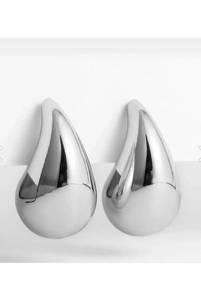 CanElif Accessories Mini Teardrop Color Steel Earrings