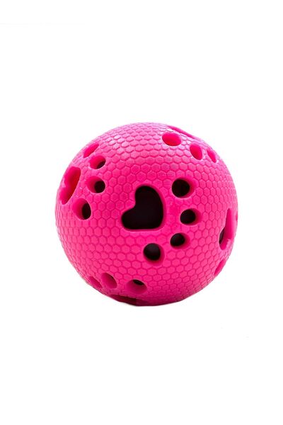 Tasma Market Premium Sound Purple Paw Pattern Dog Play Ball