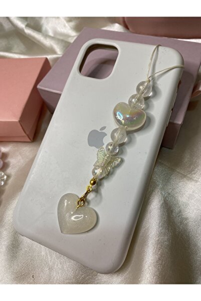 TATLIŞ Handmade Butterfly Heart Phone Charm, Phone Charm, 1 Piece