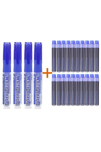 Modellino Her Marka Kalem ve Kartuş İle Uyumlu BYB Beyaz Tahta Kalemi ve Kart...