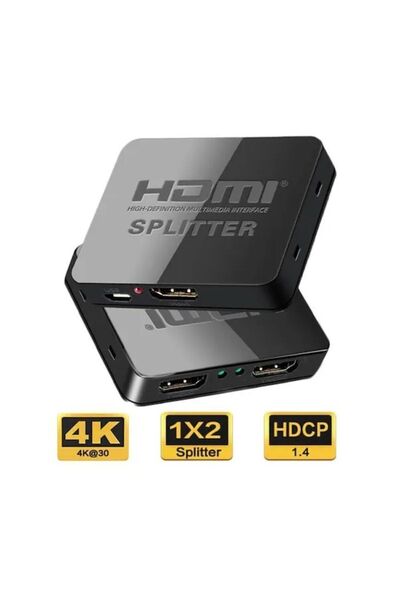 BASTORE 2 Port Hdmi Çoklayıcı Splitter - 4K Çözünürlük - Ultra Slim Kasa