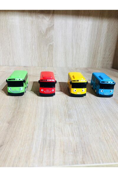 Marsel oyuncak Tayo 4-Pull Pull and Drop Buses