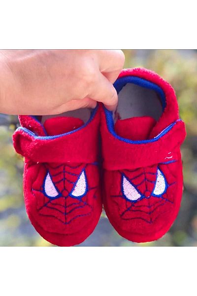 Pandalina Spiderman Spiderman Velcro Boys Slippers Anti-Slip Sole Kindergarten Nursery Home Shoes