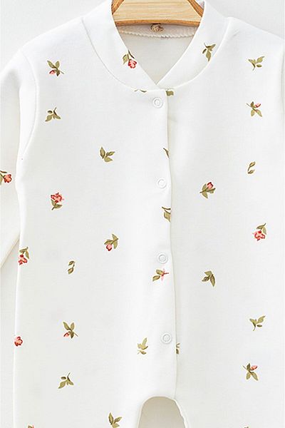 Beniizle Girl's Jumpsuit - Tulip Pattern and Snaps