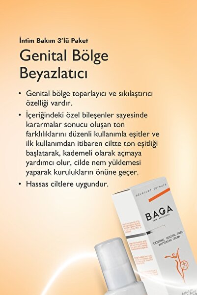 Baga Üçlü İntim Set Genital Bölge Beyazlatıcı