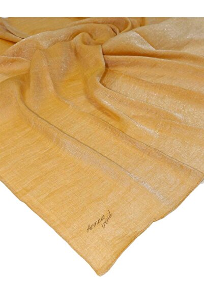 Armine Atpre-168 Model Mustard Yellow Twinkle Evening Dress Scarf