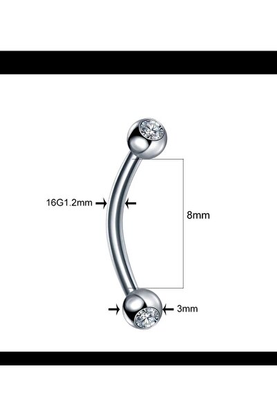 Arescollection Cerrahi Çelik Rook,kaş,snug Uyumlu Piercing