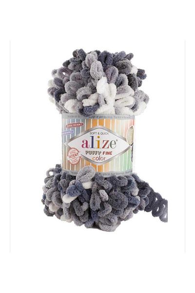 Alize 5 Pieces Puffy Color Hand Knitted Velvet Rope No 5925