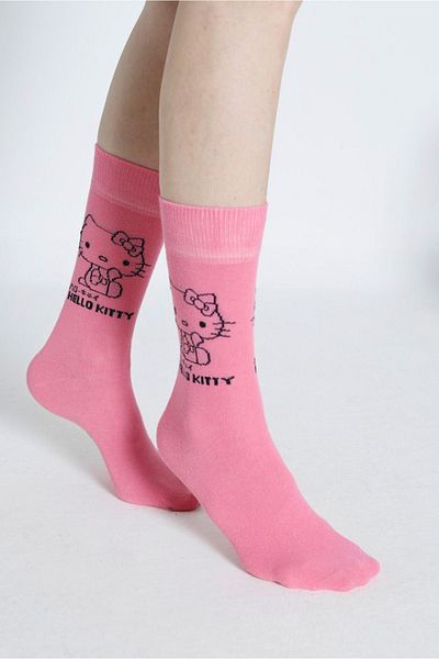 Hello Kitty Pink Patterned Socks - ROZ-88/4