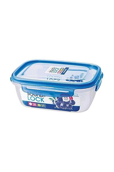 Lock & Lock Soundlock Rectangular Container 1.1l _ White Cap