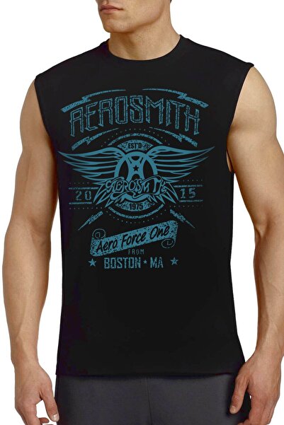 ROCKANDROLL إيروسميث أكمام سوداء مقطوعة |   تي شيرت رجالي مطبوع بدون أكمام | ...