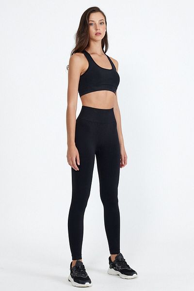 BANEGA Leggings sport negri, cu talie înaltă, cu ridicare și fermitate
