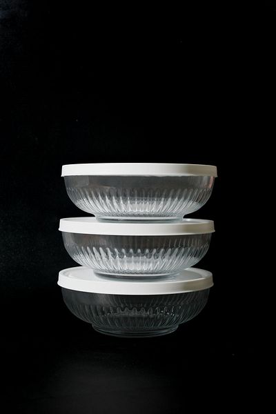 LAV Tokyo White Lid 3 Pieces (880Cc) Storage Container