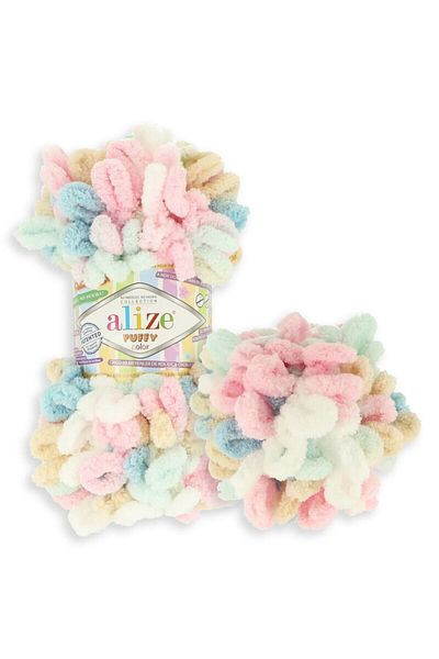 Alize Νήμα πλεξίματος χεριών Puffy Color 5 Συσκευασία 100 gr 9 mt Finger Knitting νήμα