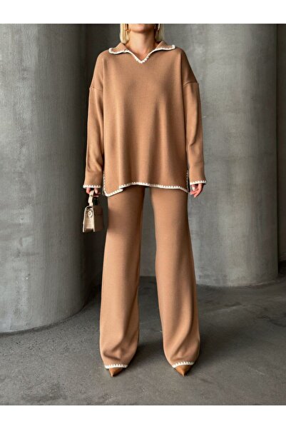 SUXİRCNHTMTS طقم بدلة تريكو بولو شيك