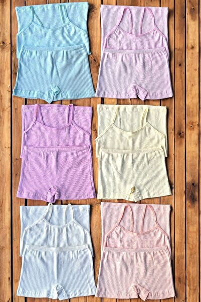 Dondeza Σετ 6 τεμαχίων παστέλ χρώματος κορδόνι και μπόξερ για κορίτσια