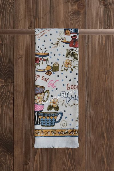 Meslina Home 5-Piece 40X60 Kitchen Towels - Printed, Drying Cloth and Hand and Face Towels