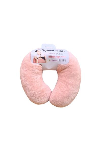 Wellmop Pernă pentru gât de călătorie roz pudră