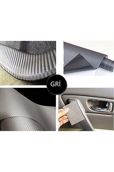 MeyZone Carbon Fiber Foil Air Channel Vehicle Upholstery Covering Foil Gray 30 Cm X 1 Meter