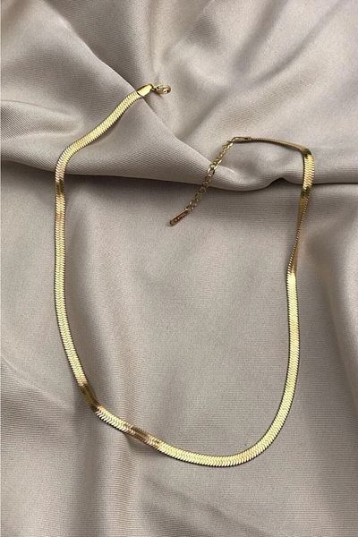 Novon Giyim & Aksesuar 316l Steel Thick Italian Premium Gold Color Necklace
