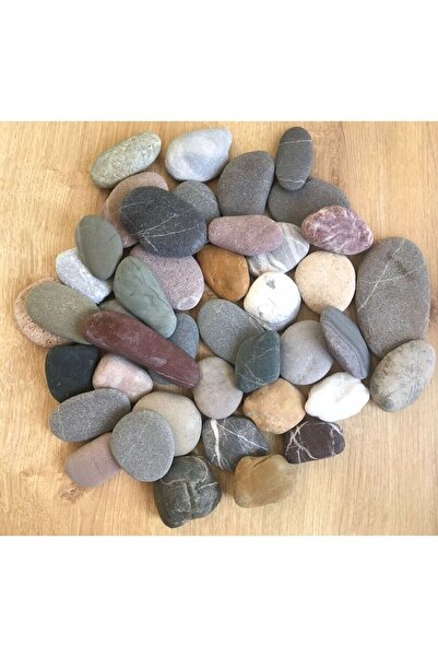 Genel Markalar 2,5 Kg Büyük Çakıl Taşı, Doğal Deniz Taşları Dekoratif