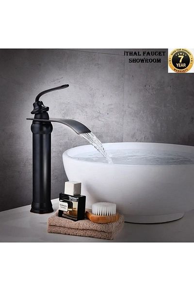 OEM Black Matte Waterfall Model Bathroom Sink Faucet - Imported