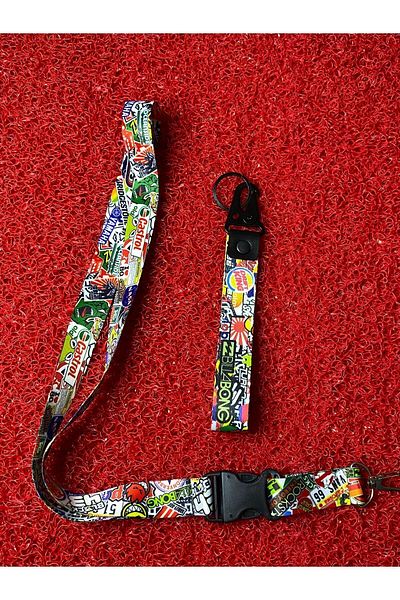 CEBECİOTO DRIFT KING Quality Moto Accessory - Cloth Keychain and Neck Strap Rope Set