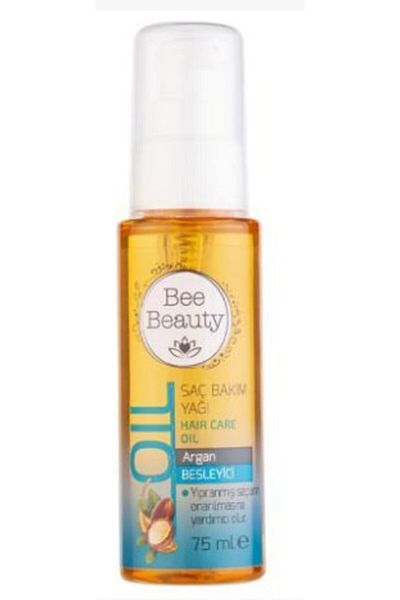 Bee Beauty زيت العناية بالشعر بالأرغان 75 مل مغذي يساعد على إصلاح الشعر التالف
