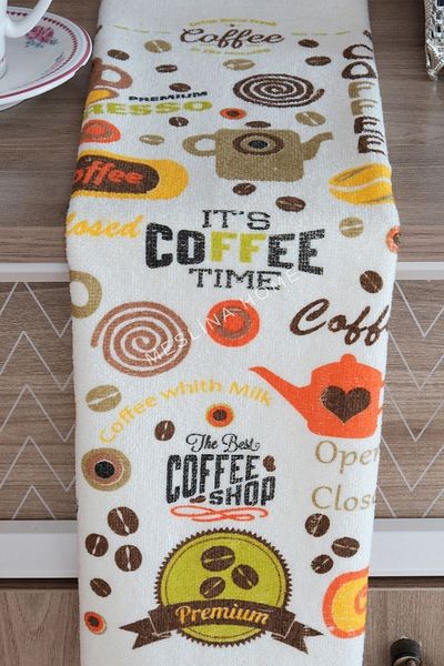 Meslina Prosop de bucatarie 30x50 Cm - Imprimat Maro It's Coffee Time |   Lavetă de uscare și prosop de mână