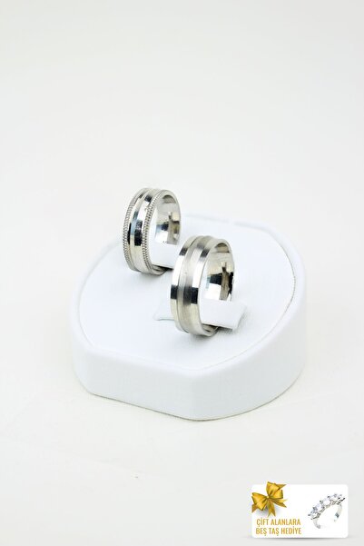 Gri Gümüş Rüya Sevgi Döngüsü 925 Ayar Gümüş Alyans, Nişan ve Söz Yüzüğü