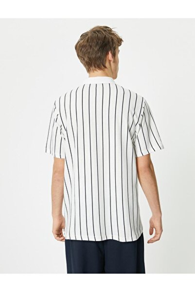 Koton Ανδρικό μπλουζάκι με μισό φερμουάρ