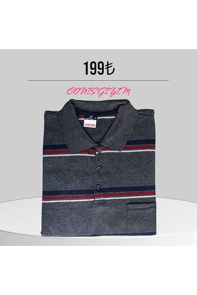 Butik Мъжка тениска с поло яка и голям джоб