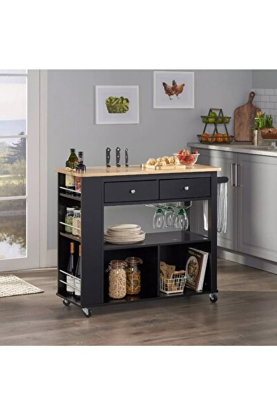 Dipole Furniture Handy Mat Lake Siyah Mutfak Servantı