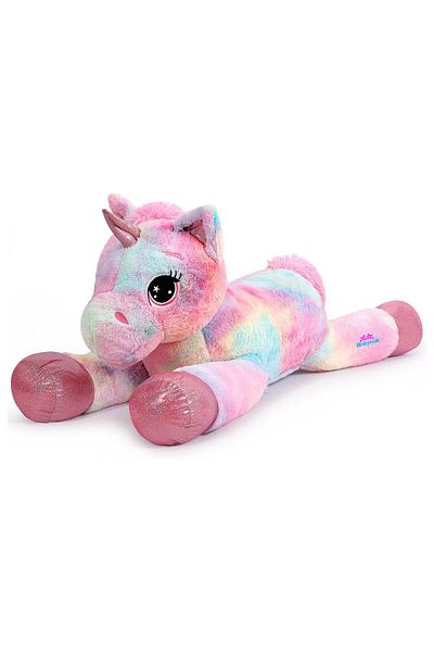 hediyecik Rainbow Lying Plush Unicorn Horse Pony Toy 60 cm