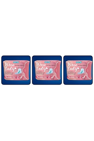 Ncm مجموعة فوط صحية نهارية من Wow Lady مكونة من 3 قطع