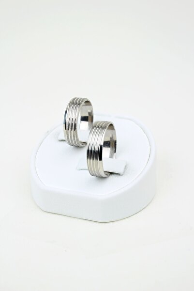 Gri Gümüş Işıltılı Harmoni Bağı 925 Ayar Gümüş Alyans, Nişan ve Söz Yüzüğü