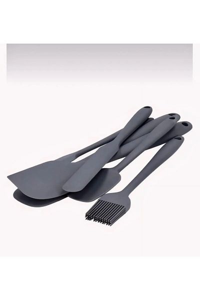 hsyn 6-piece Non-stick Kitchen Spatula Set - Pastry, Silicone, Egg Brush and Spoon Knife