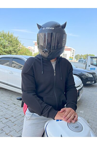 Yeles Motosiklet Kaskı Şeytan Boynuzu Kask Boynuzu