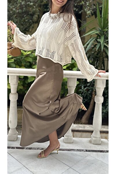 LaSorella Butik تنورة نسائية من الساتان